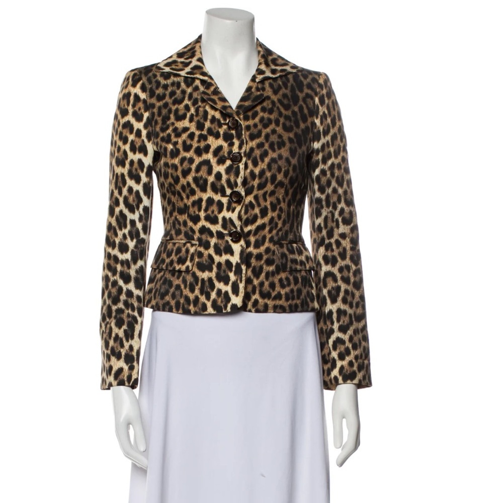 Moschino Cheap and Chic Vintage Leopard Print Blazer